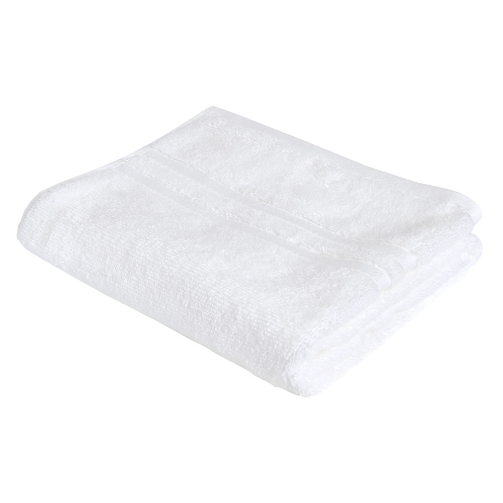 Wilko Best White 100% Hygro Cotton Hand Towel Image 1