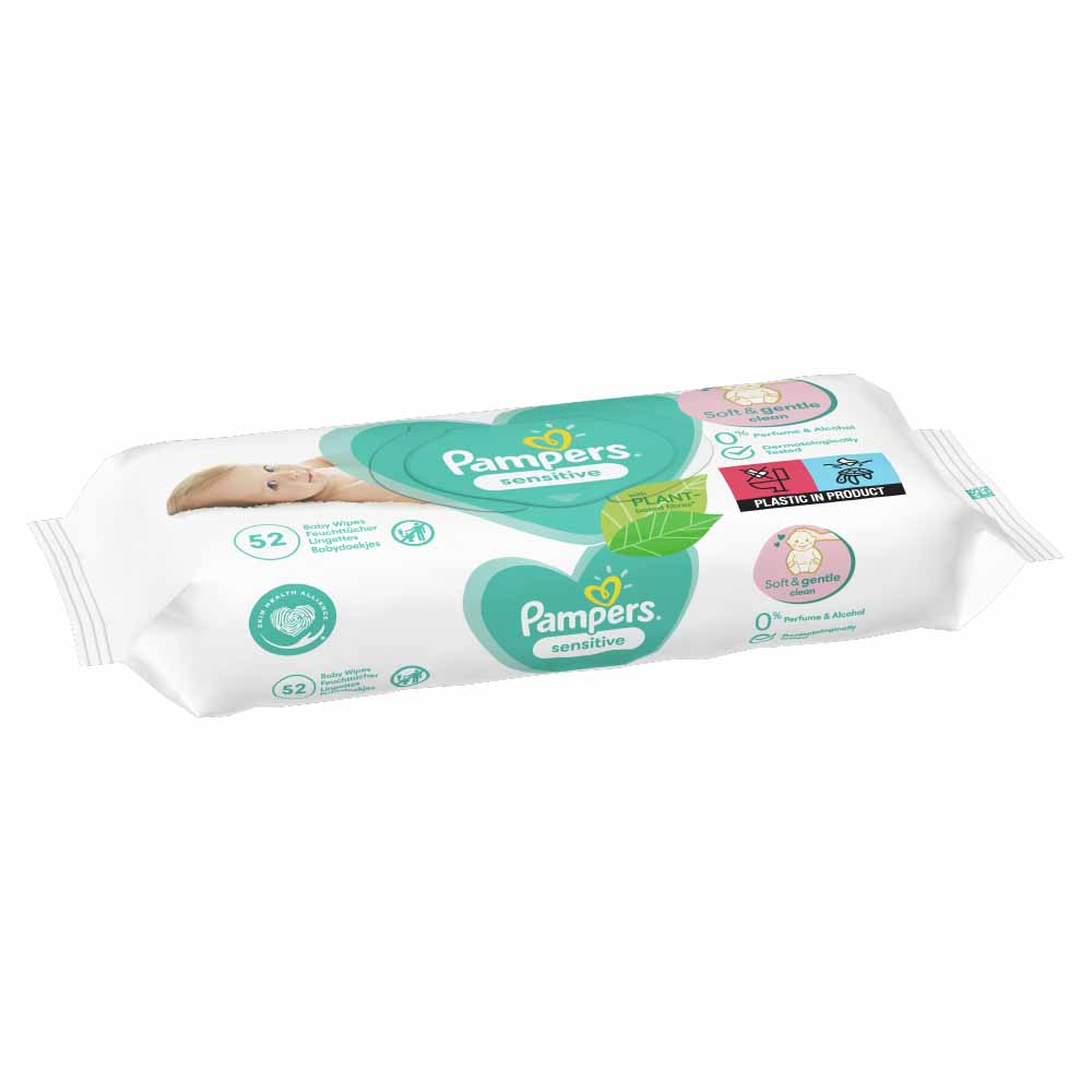 Pampers Sensitive Baby Wipes 52 Pack Image 2