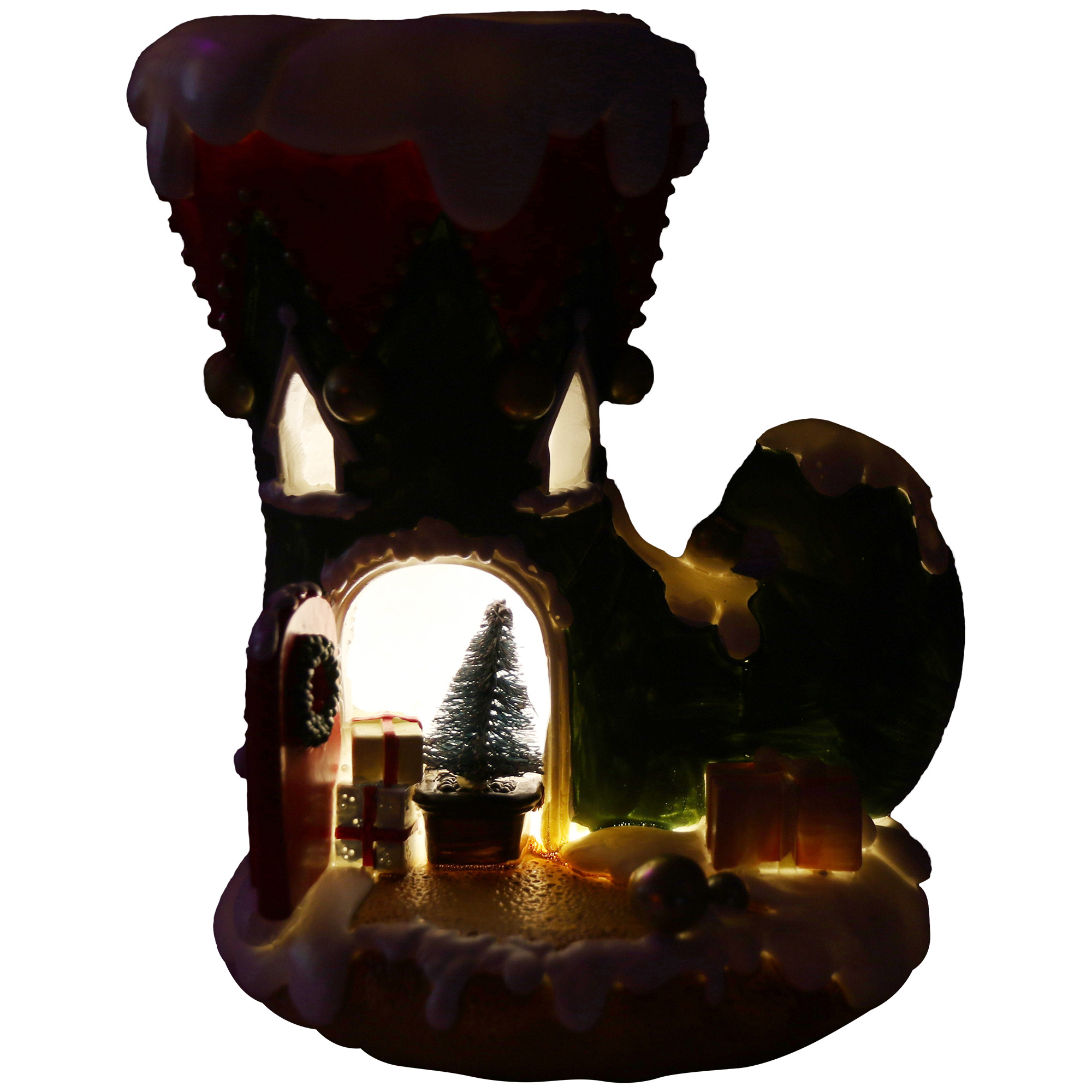 LED Novelty Elf Shoe Ornament - Green Image 4