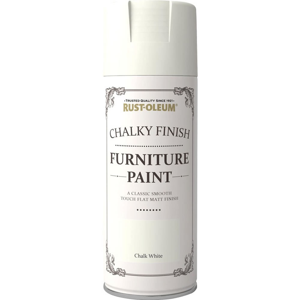 Rust-Oleum White Chalk Furniture Matt Spray Paint 400ml Image 1