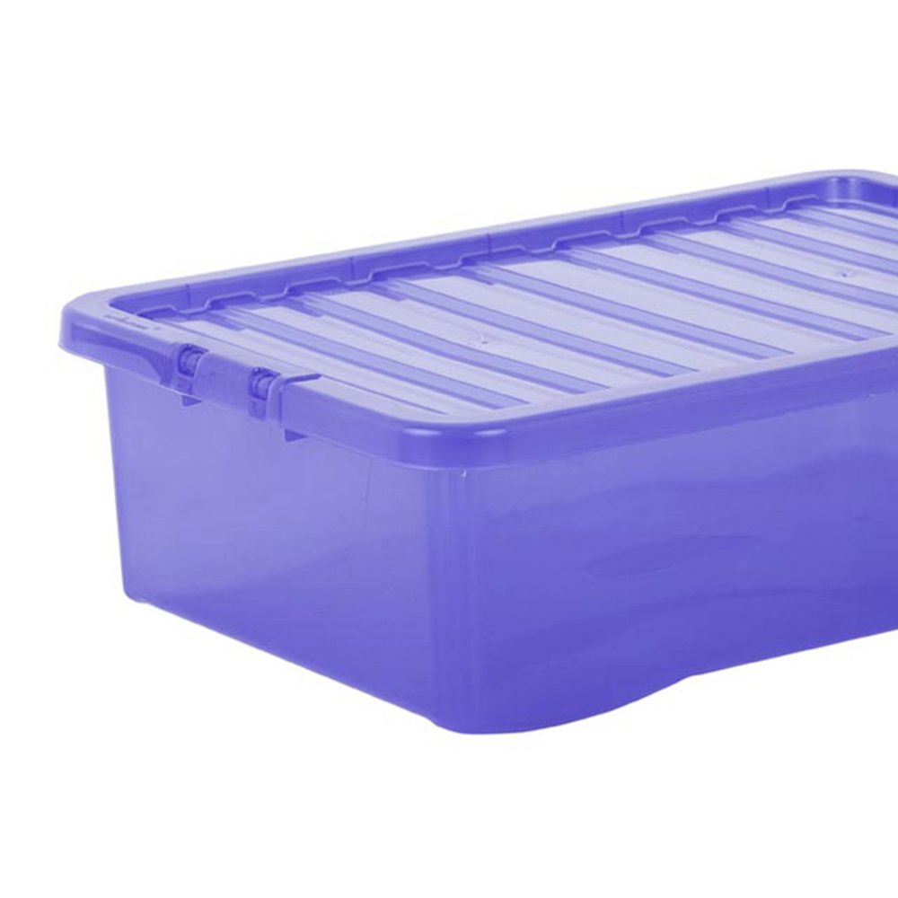 Wham 32L Blue Crystal Storage Box and Lid 5 Pack Image 4
