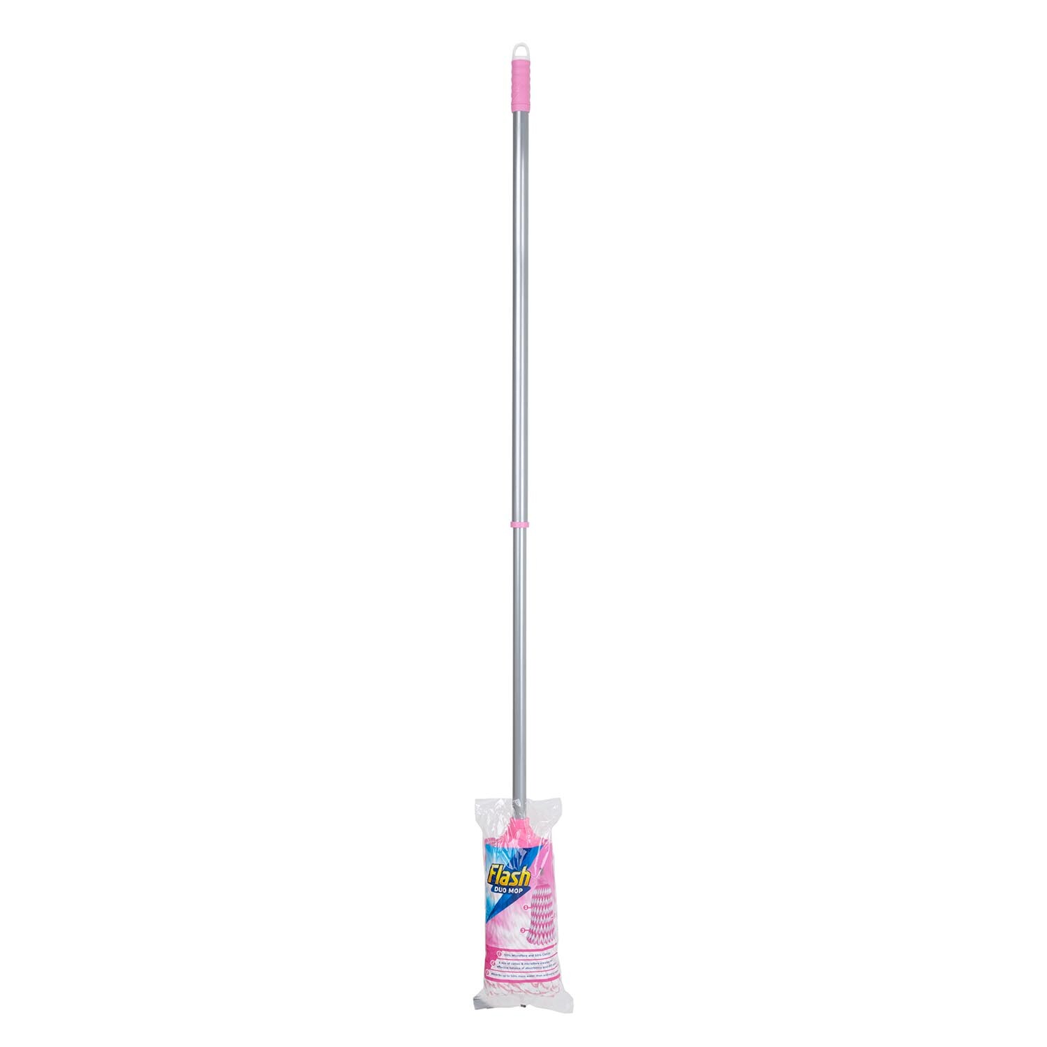 Flash Duo Mop with Extending Handle - Pink Image 1