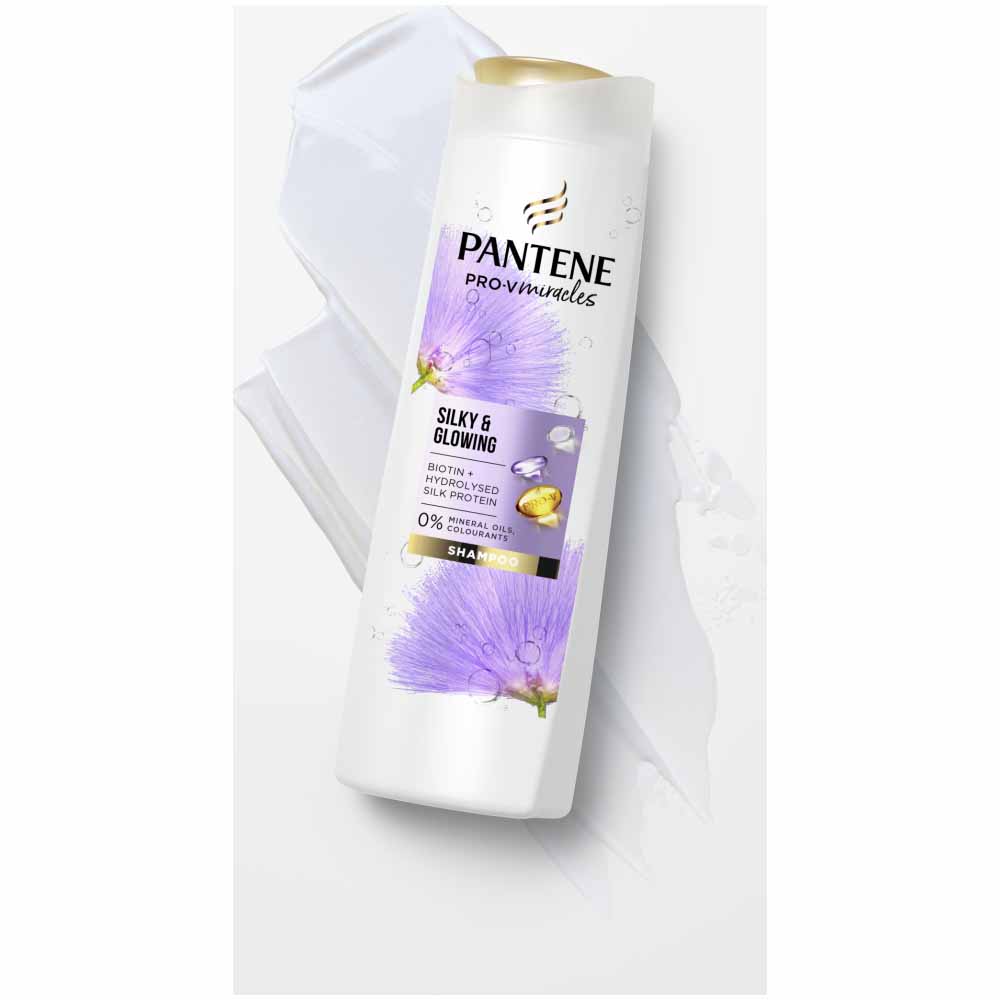 Pantene Pro V Miracles Silky and Glowing Shampoo Case of 6 x 400ml Image 4