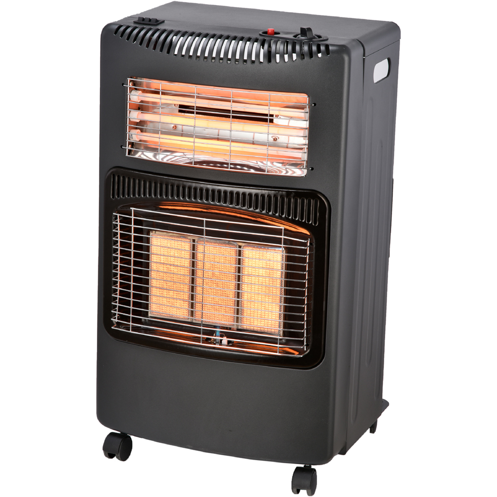 AMOS Black Portable Calor Gas and Electric Heater 1600W Image 1