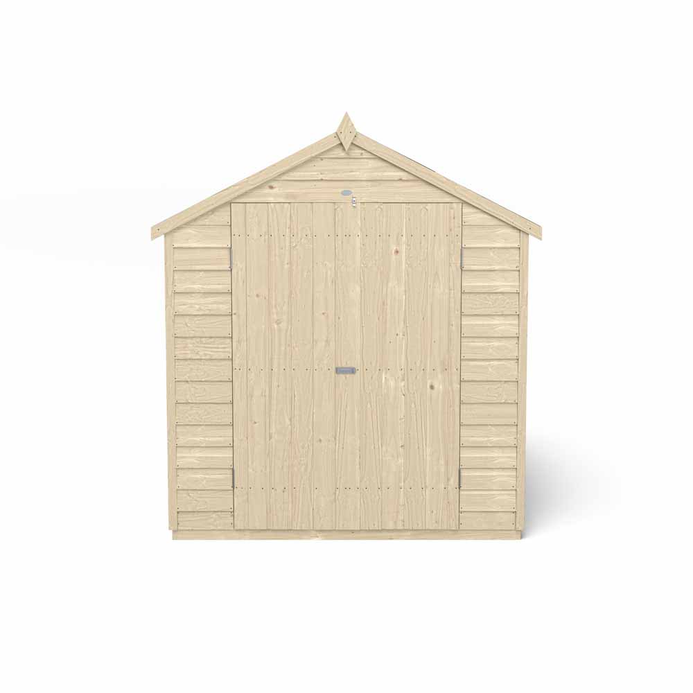 Forest Garden 8 x 6ft Double Door Overlap Pressure Treated Apex Shed Image 13