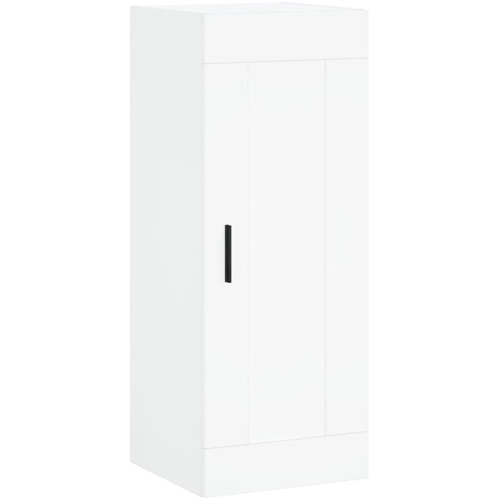 vidaXL Single Door White Wall Mounted Slim Cabinet Image 2