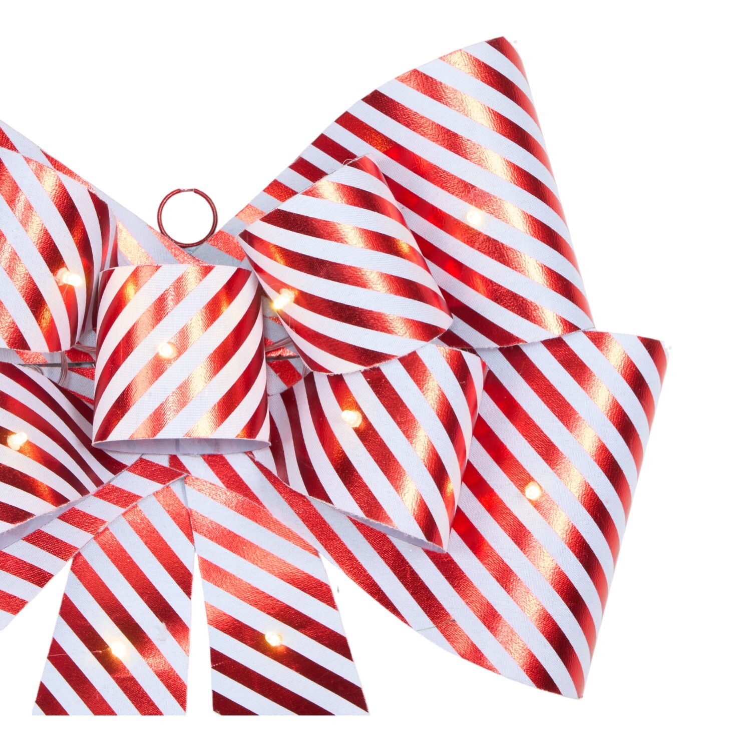 Candy Cane LED Door Bow Red Image 4