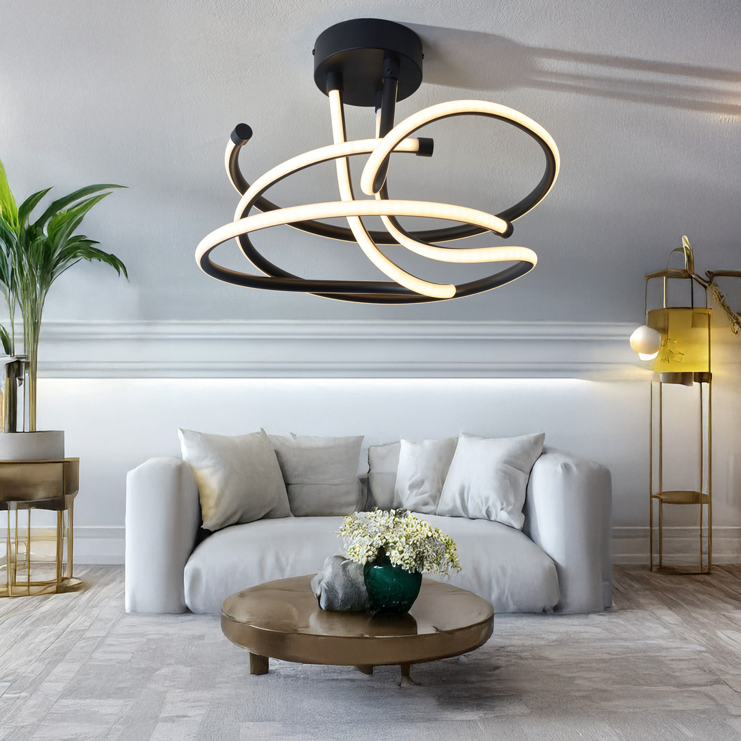 Luciana Flush Ceiling Light Image 2