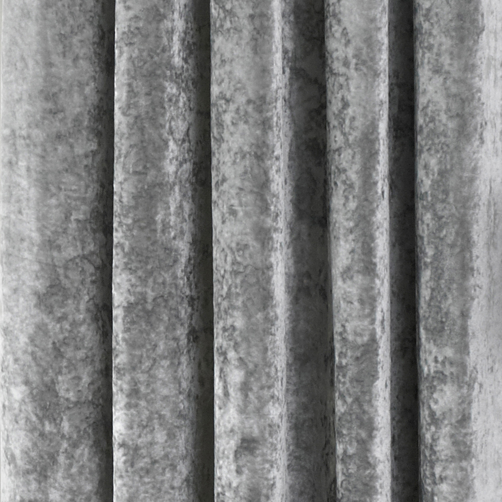 Paoletti Verona Silver Crushed Velvet Eyelet Curtain 183 x 229cm Image 4