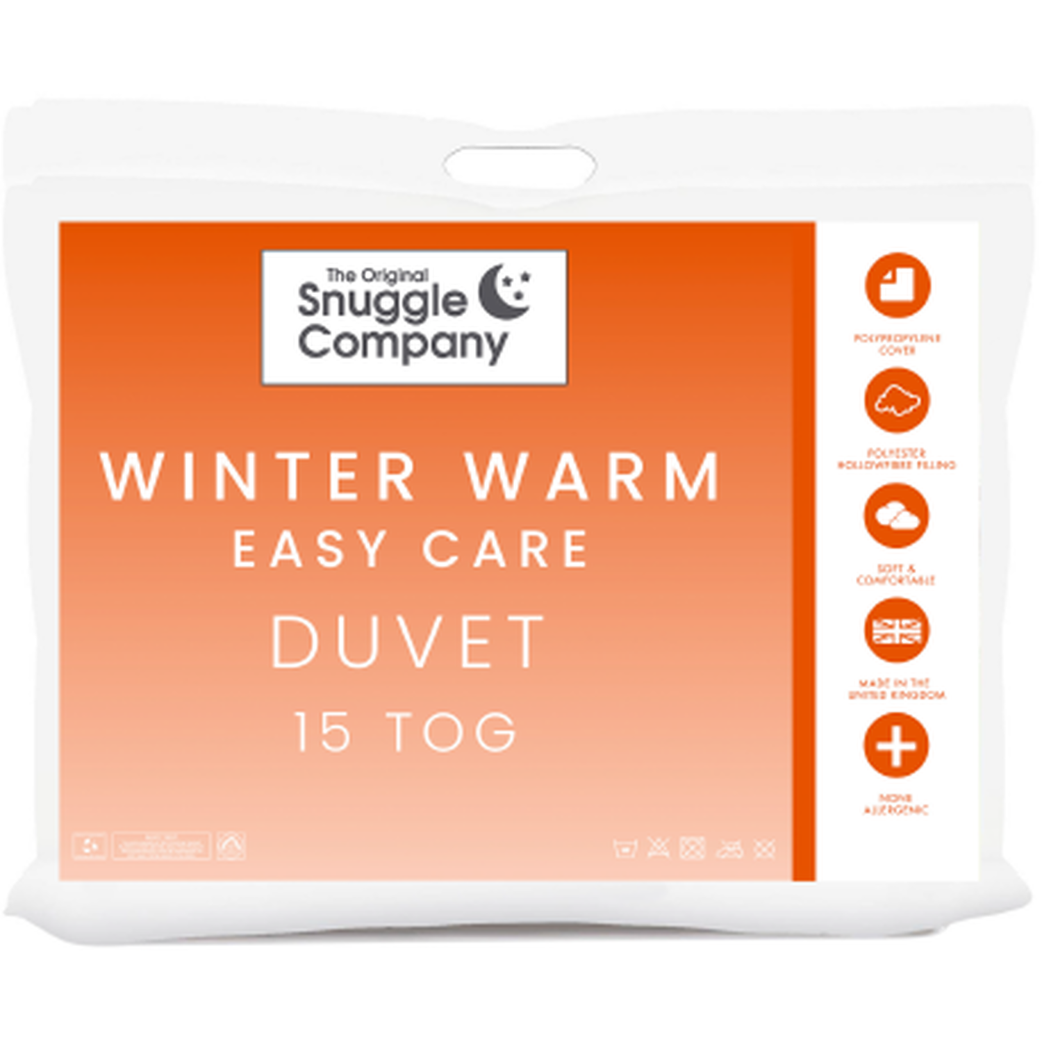 Winter Warm Easy Care Duvet 15 Tog - White / Single Image 1