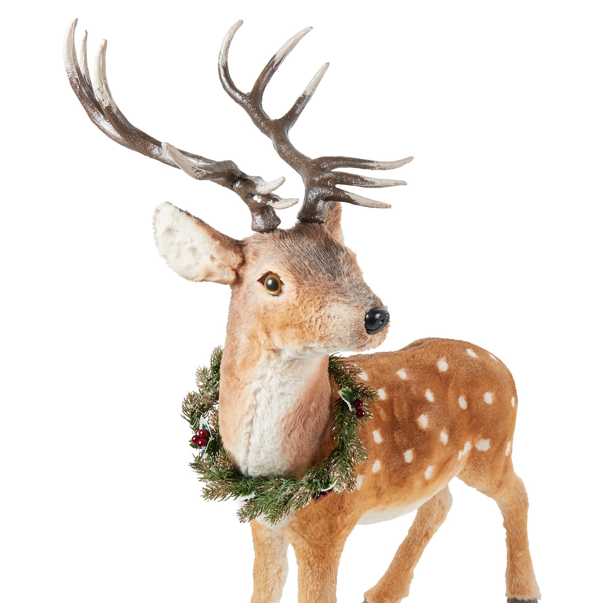 Festive Standing Deer - Brown Image 3
