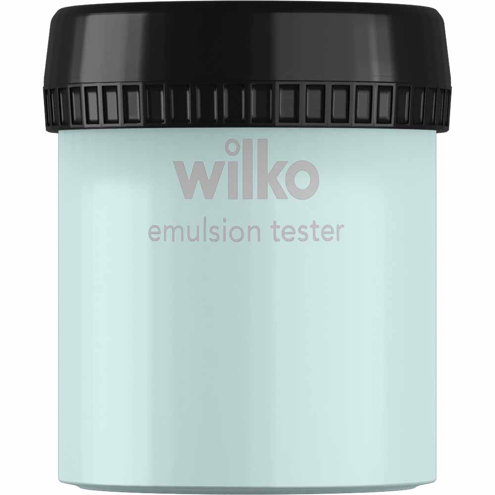 Wilko Tester Pot Turquoise Emulsion Paint 75ml Test the look and feel of your favourite colour on your walls with this tester pot of our emulsion paint in turquoise shade. Also known as latex paint, it consists of a pigment and binder that binds with water used as a carrier. Our water-based paints are the most common and environmentally responsible paint options. This paint dries in two to four hours, provides great colour retention over time and produces fewer odours. These water-based paints are the first choice for interior paints and are the most popular choice for professionals and DIY. Our paint can be used on walls, ceilings, interior and exterior wood and metal (such as front doors and skirting boards) and still provide the durability of traditional solvent-based paints. This water-based paint contains minimal VOC, meaning it has 0-0.29% of the volatile organic compound, which means the paint won't release harmful gas compared to traditional paint. Since the paint contains minimal VOC, it helps improve the air quality, is better for the environment and has a subtler odour. Size: 75ml.