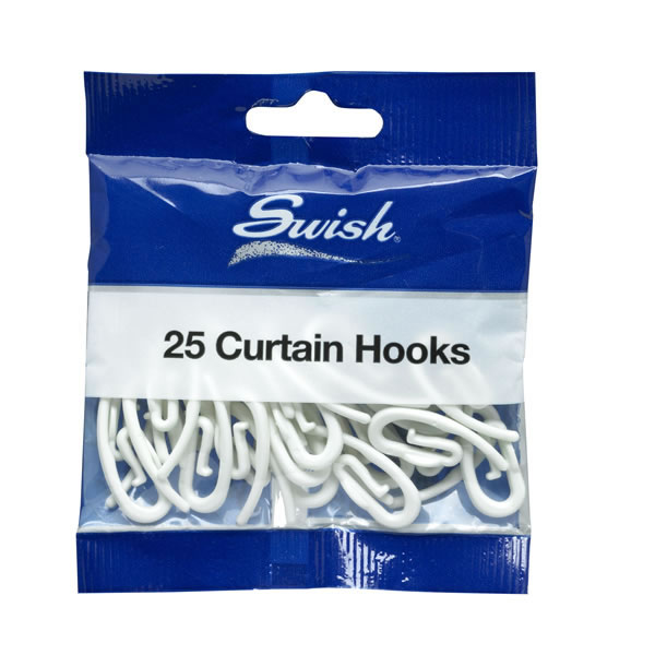 Swish Curtain Hooks 25 pack  - wilko