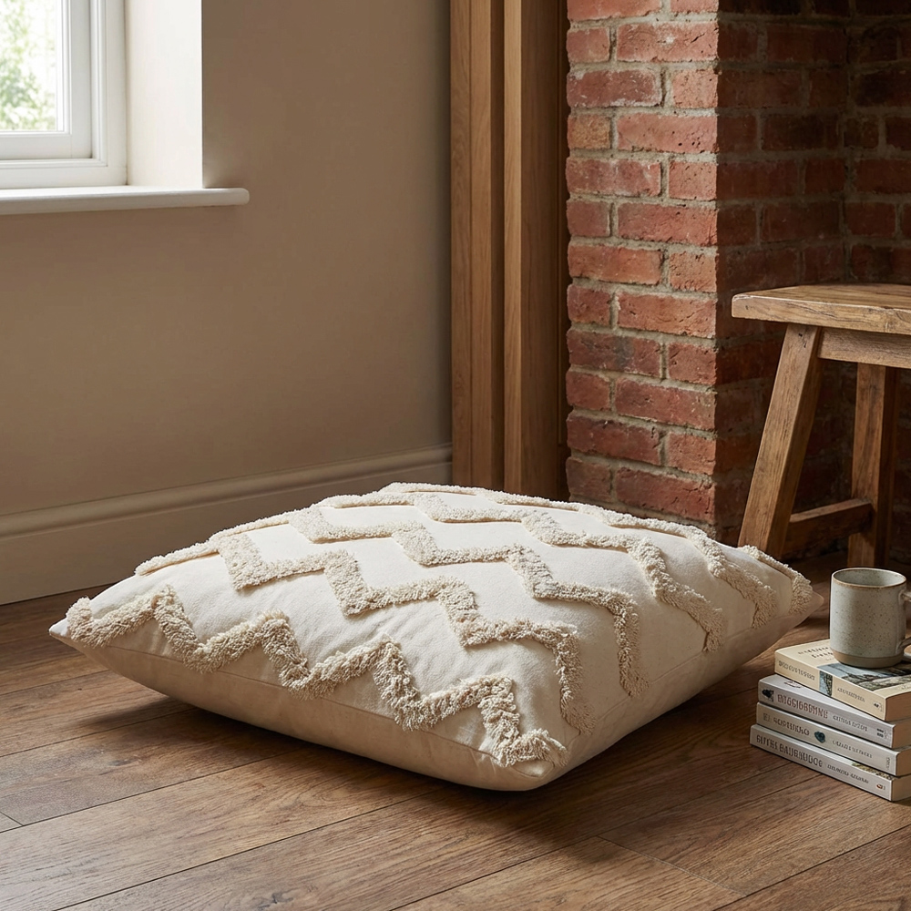 Kimana Tufted Floor Cushion - Natural Image 6