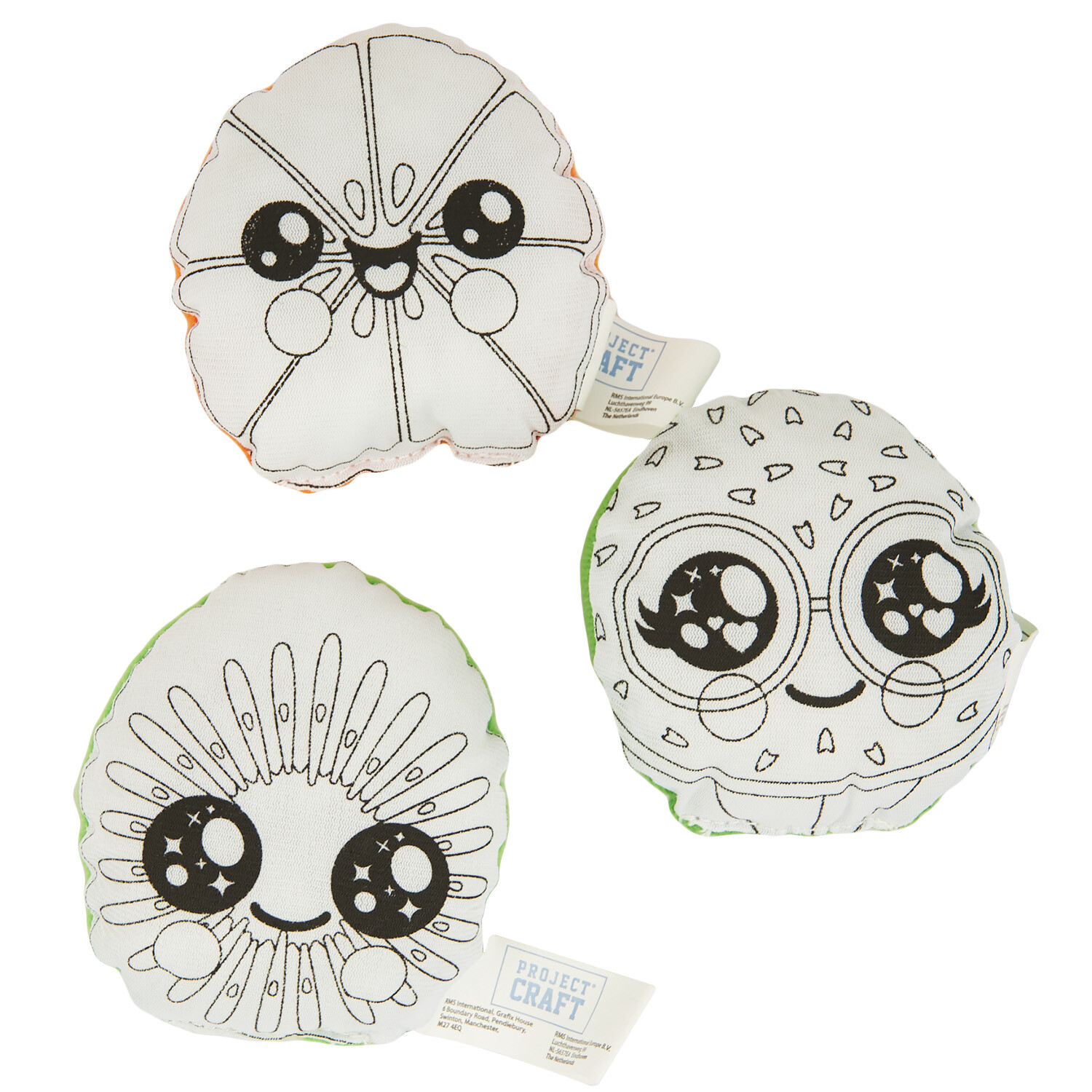 Pack of 3 Fruits or Monsters Doodle Buddies - White Image 10