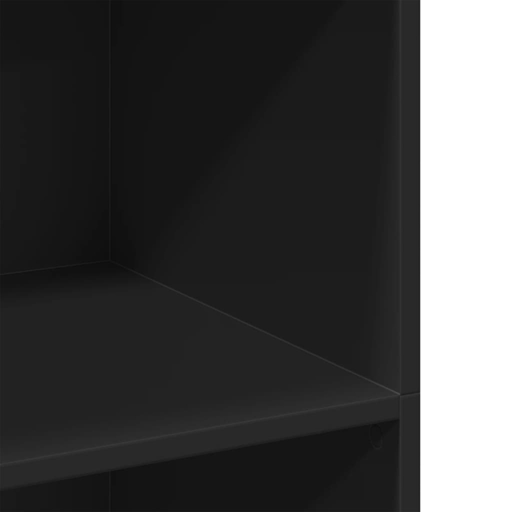 vidaXL 4 Shelf Black Highboard Image 7