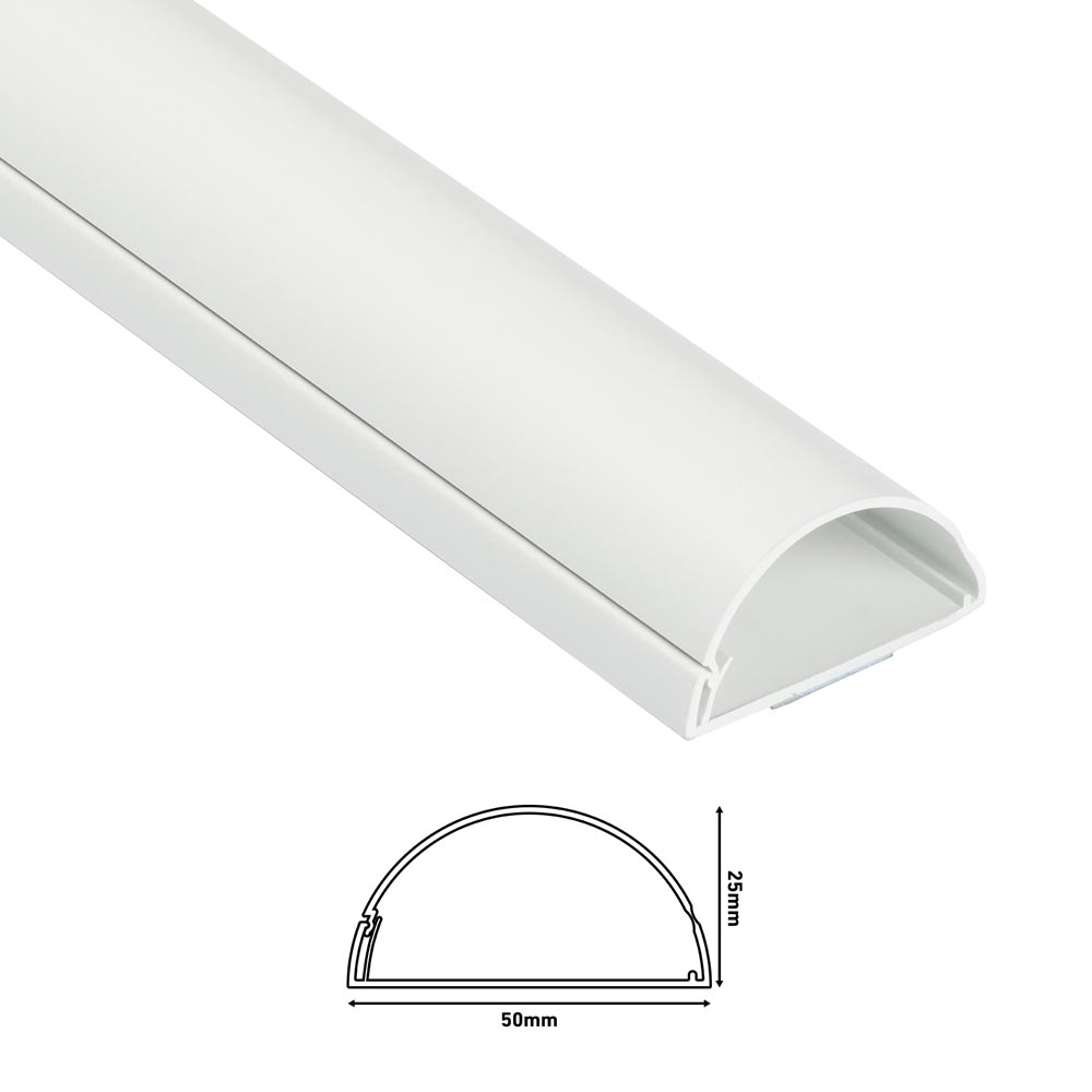 Wilko 50mm x 25mm x 450mm White TV Cable Cover Wilko