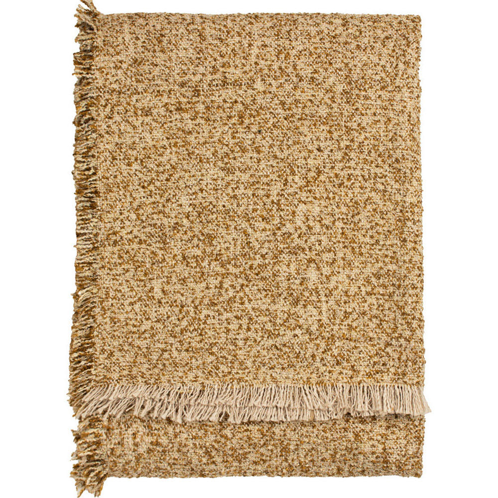 Yard Doze Biscuit Woven Fringed Throw 130 x 170cm Image 1