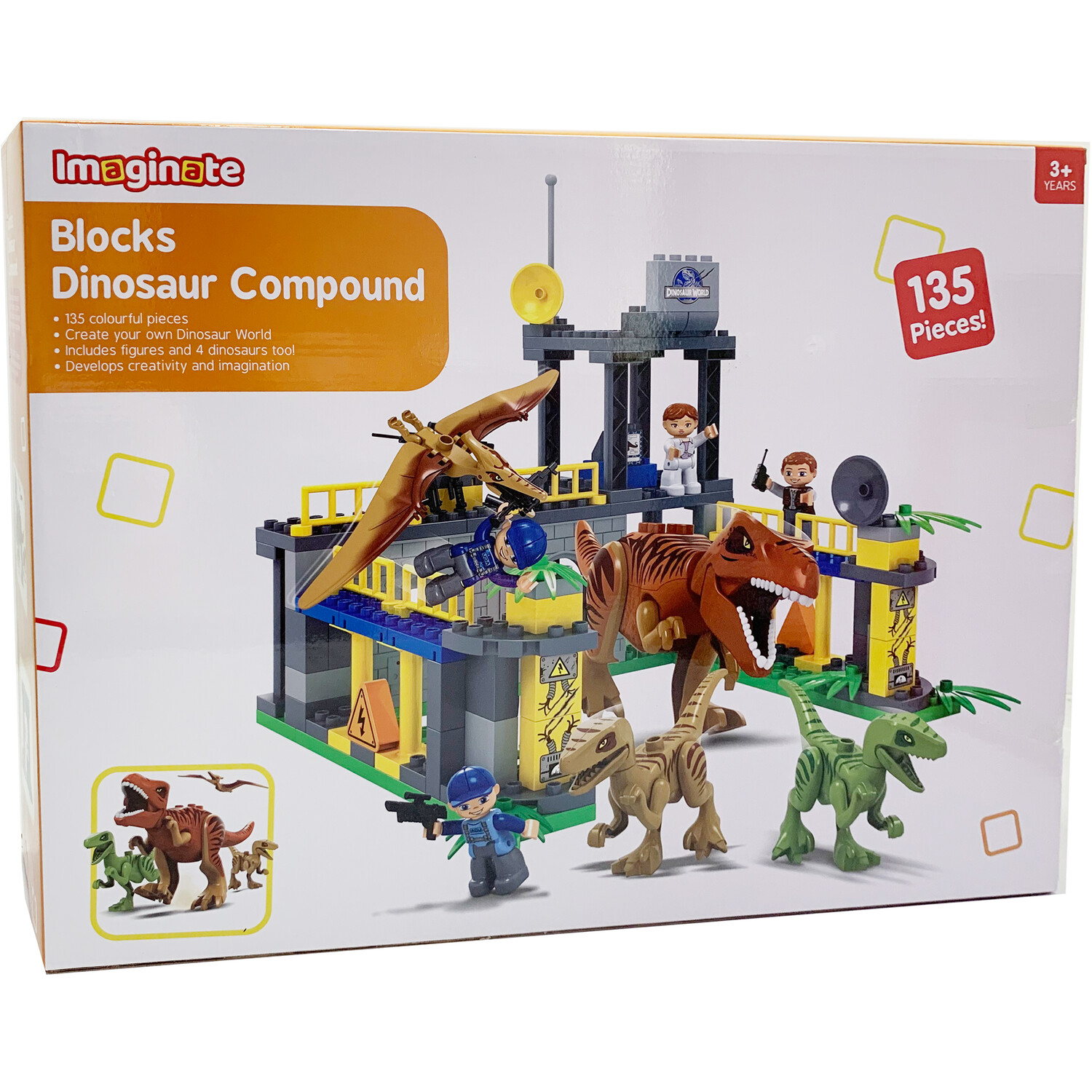 Imaginate 135 Piece Dinosaur Blocks Toy Image 2