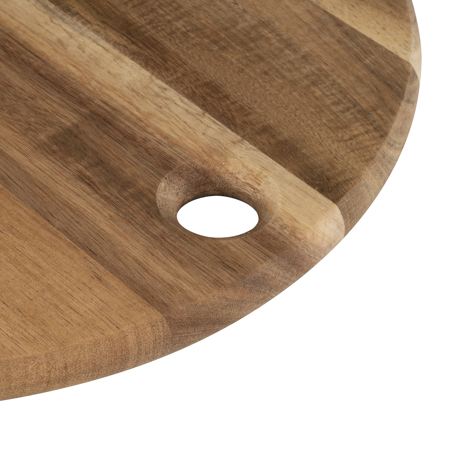 Acacia Wood Large Round Chopping Board Image 3