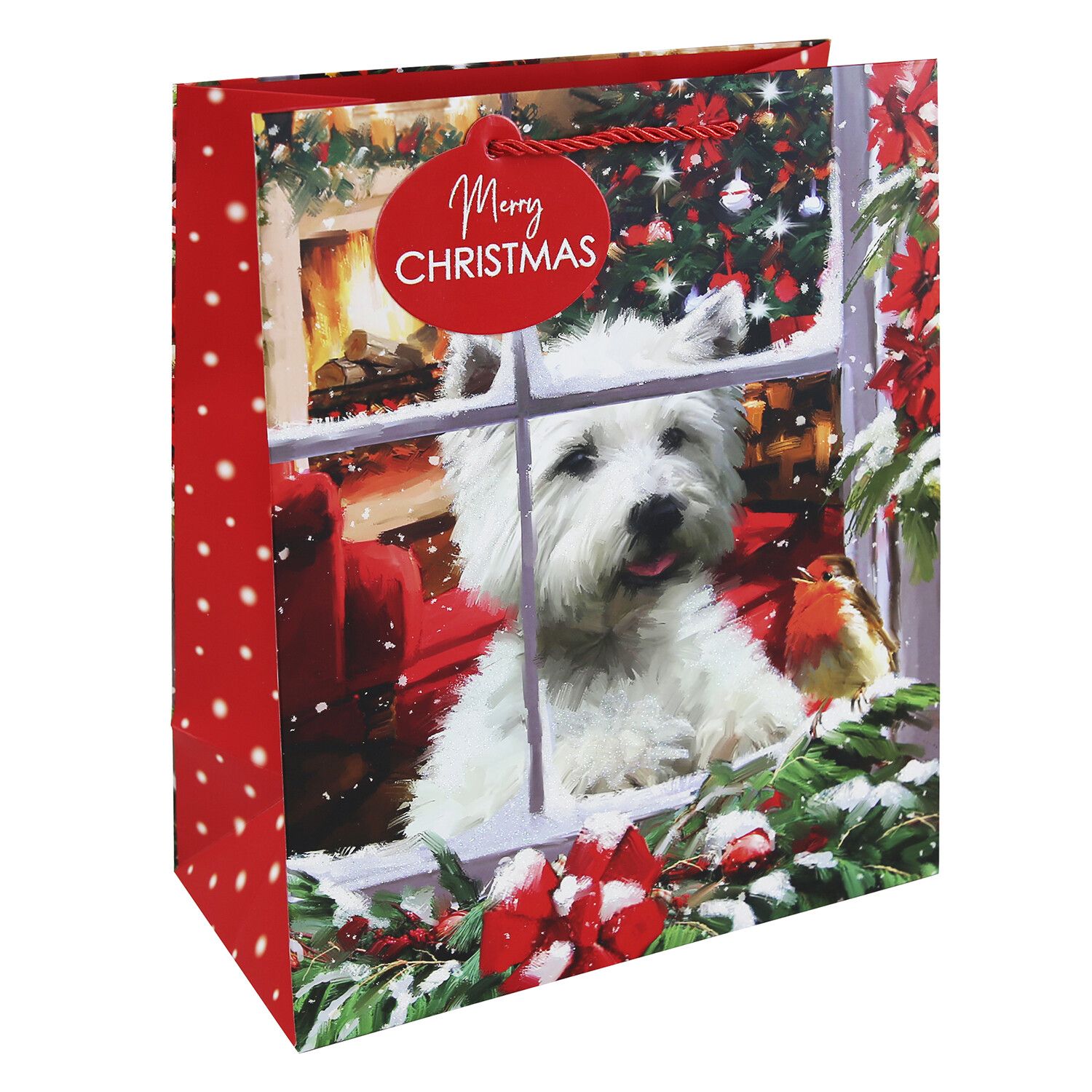 Festive Westie Christmas Gift Bag Image 2