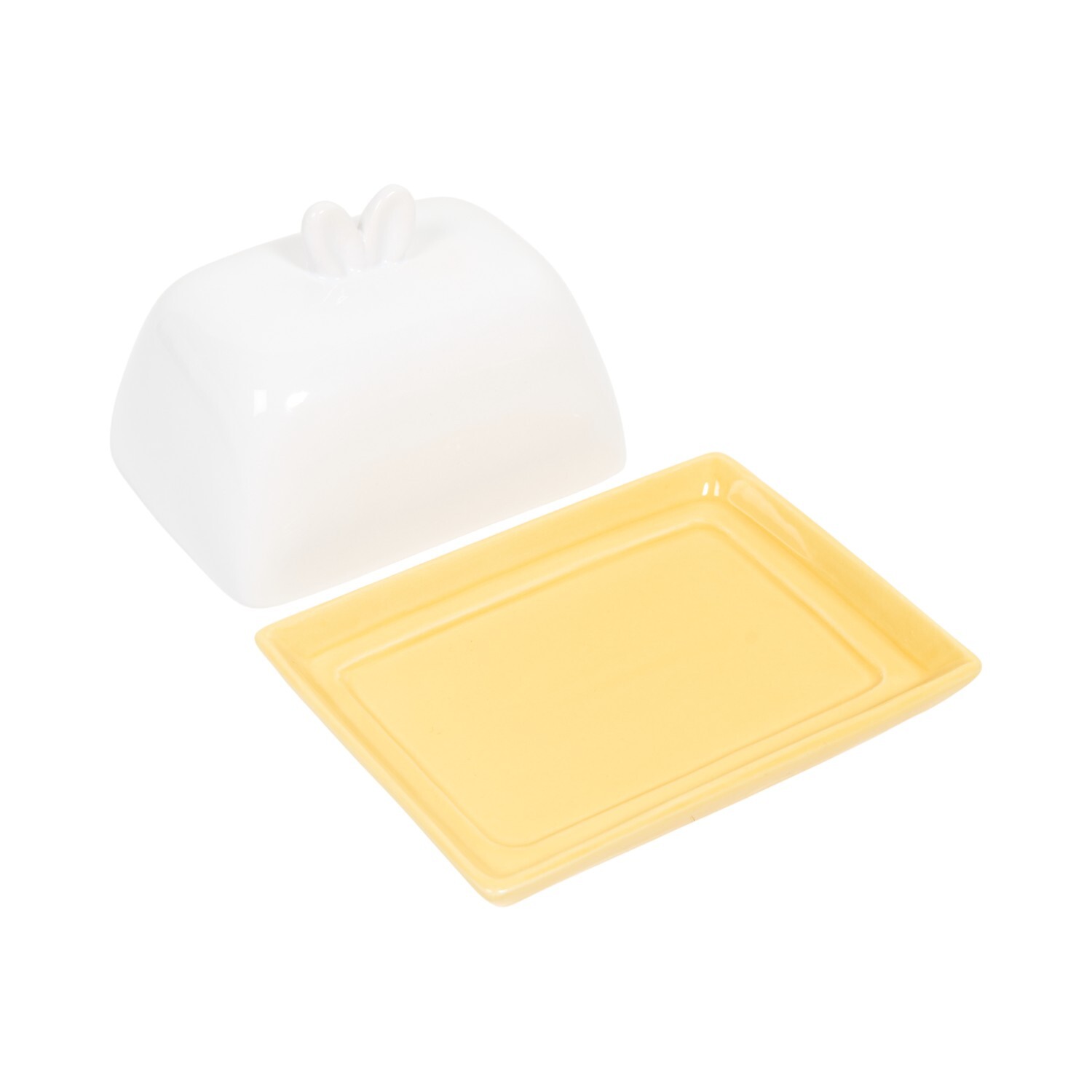 Rabbit Butter Dish White Image 4