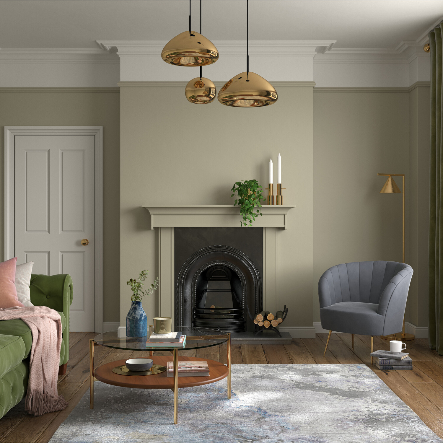 Dulux Heritage Walls and Ceilings Olive Tree Velvet Matt Emulsion Paint Tester Image 7
