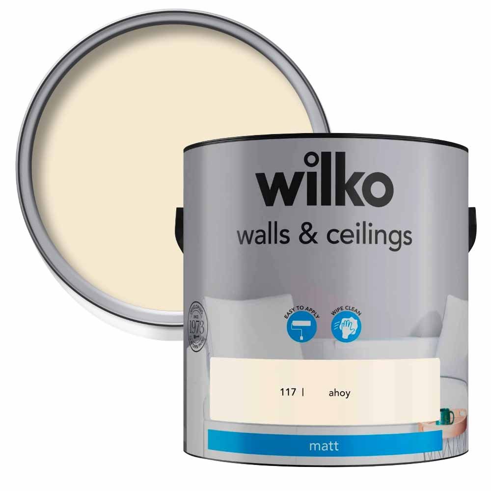 Wilko Walls & Ceilings Ahoy Matt Emulsion Paint 2.5L Image 1