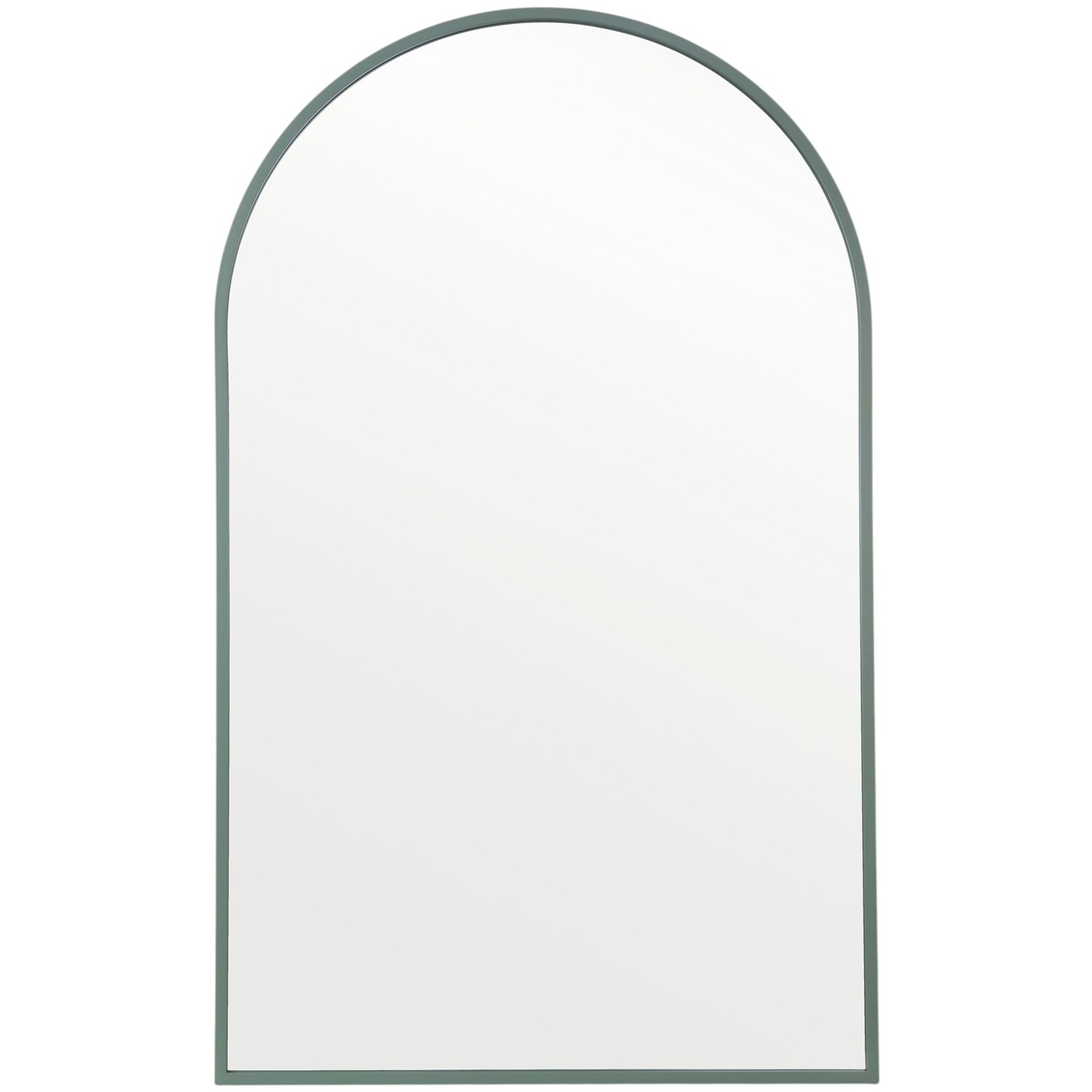 Wide Metal Arch Mirror  Greige Image 1