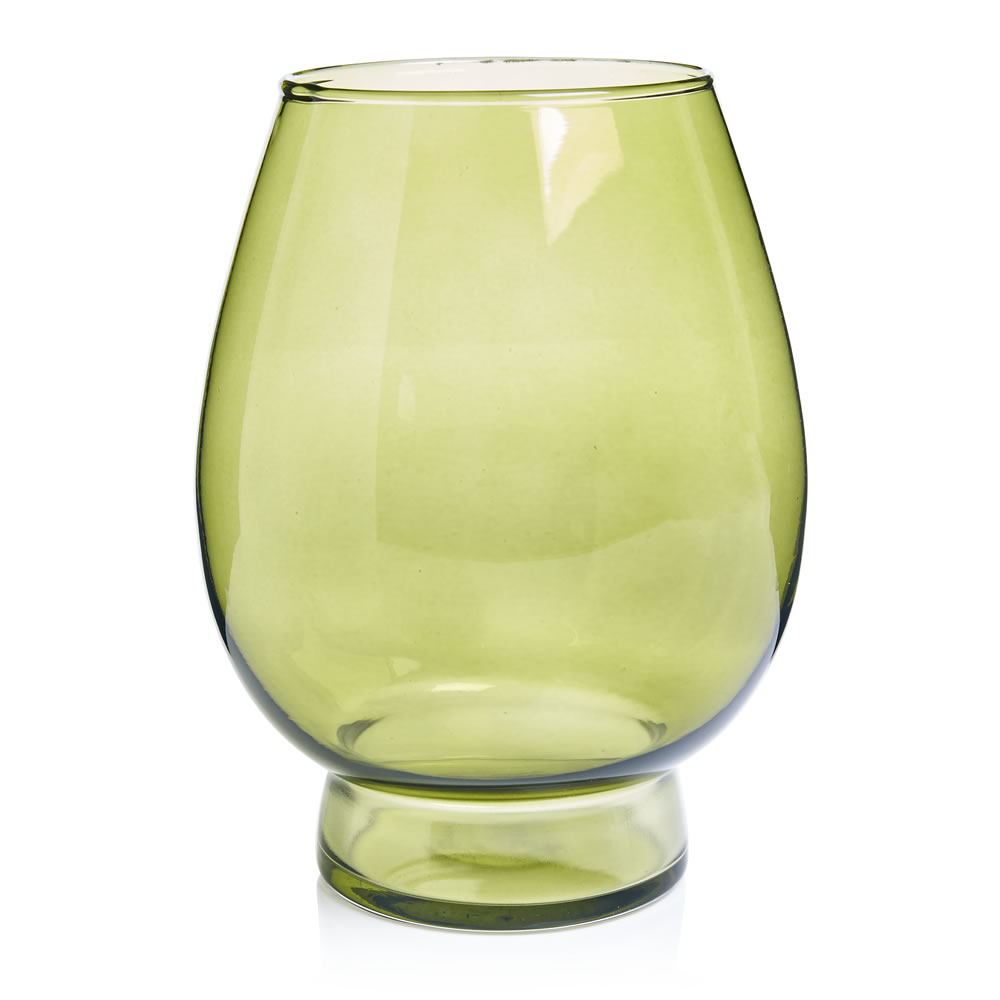 Wilko Hurricane Vase Green Wilko