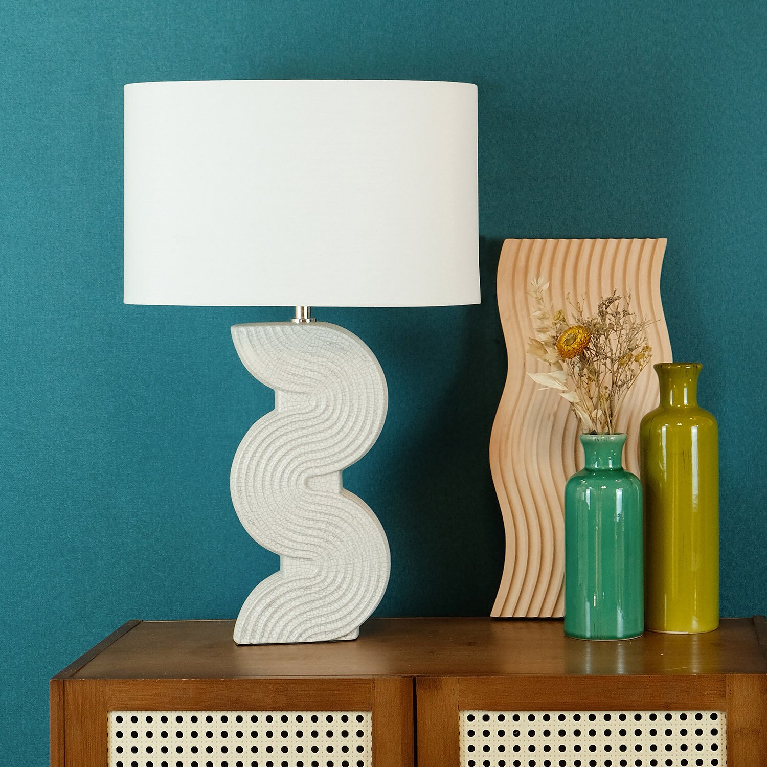 Hattie Ceramic Table Lamp - White Image 2