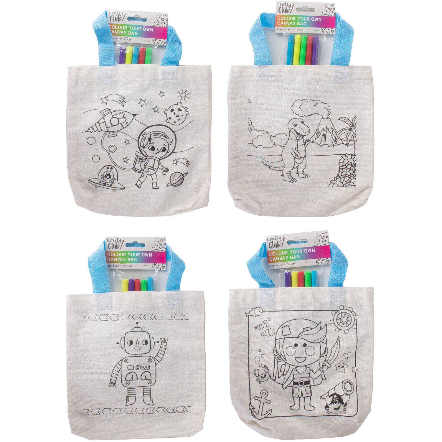 Single Kreative Kids Colour Your Own Canvas Bag Kit in Assorted styles Image 2