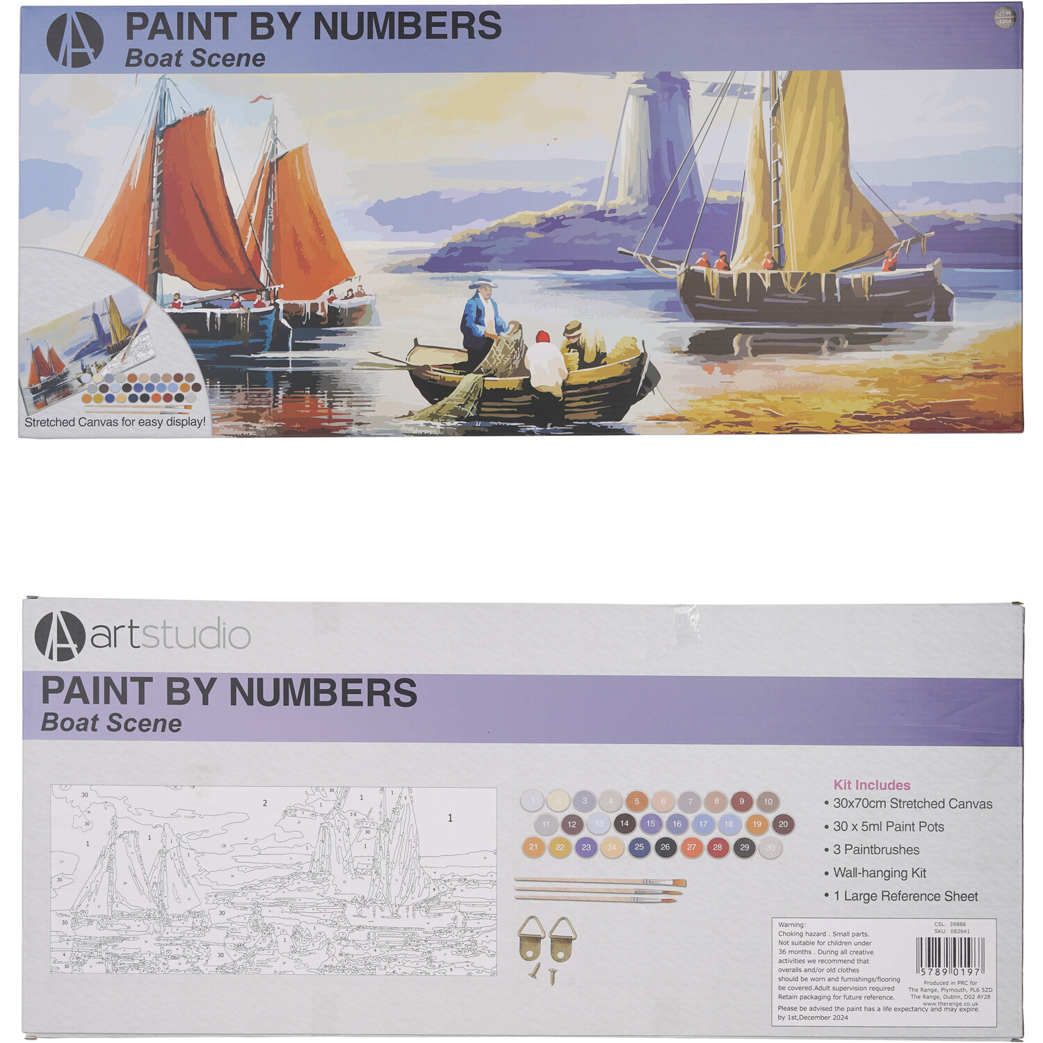 Paint by Numbers Boat Scene Image 2