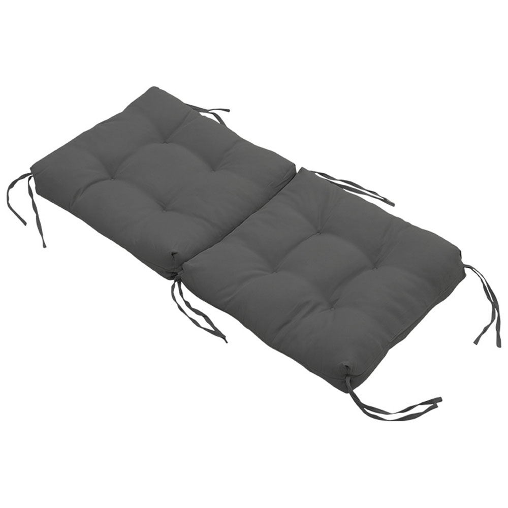 Living and Home Dark Grey Deep Seat Lawn Chair Cushion Image 4