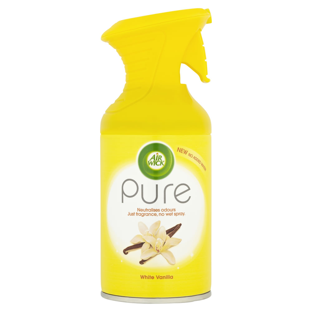 Air Wick Pure Air Freshener Aerosol White Vanilla 250ml Wilko