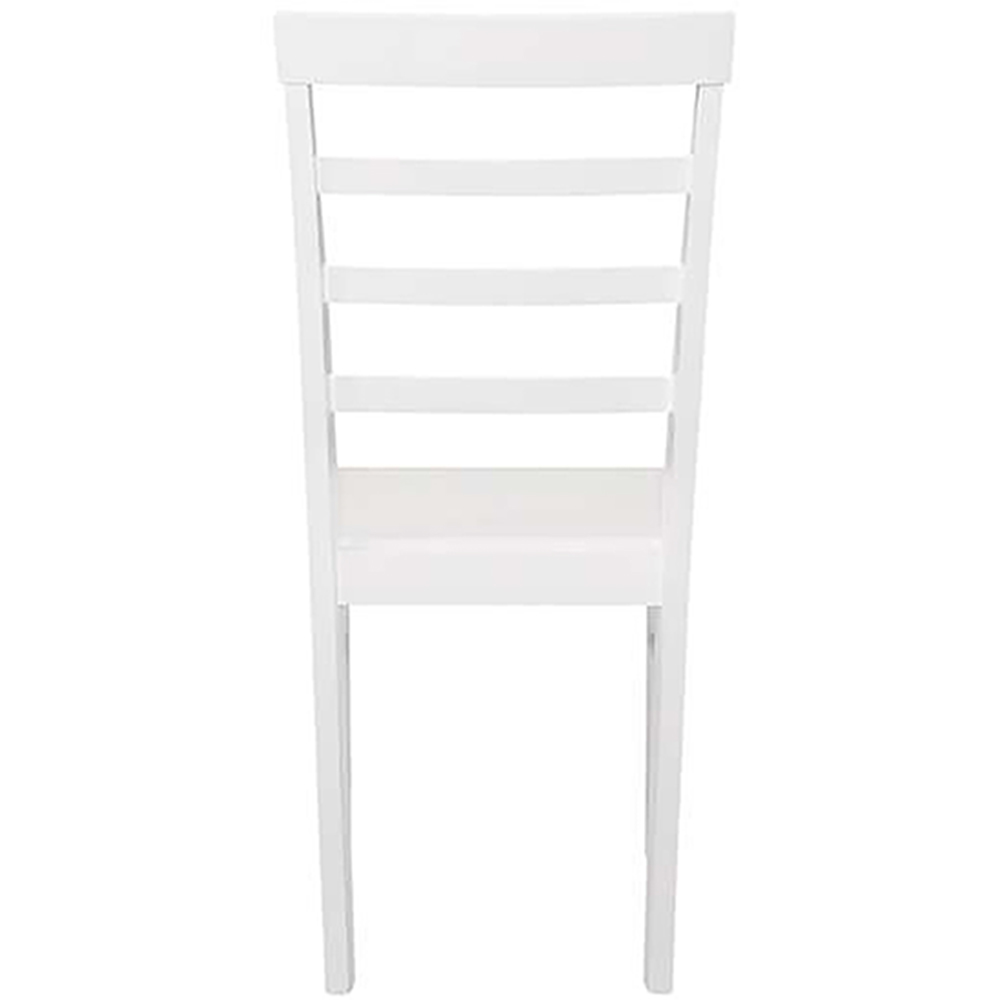 Upton Set of 2 White Ladder Back Chair Image 4