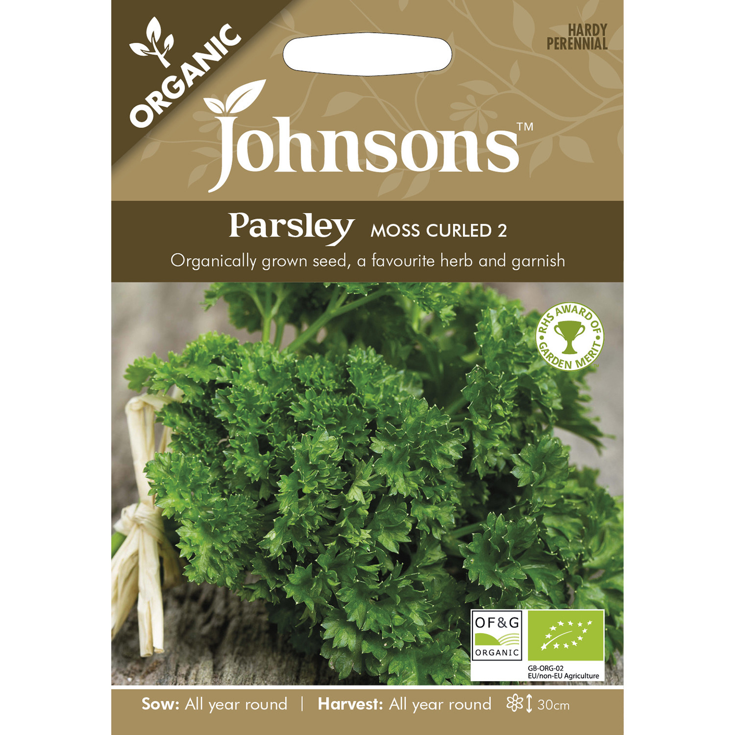 Johnsons Organic Moss Curled Parsley Herb Seeds Image 2