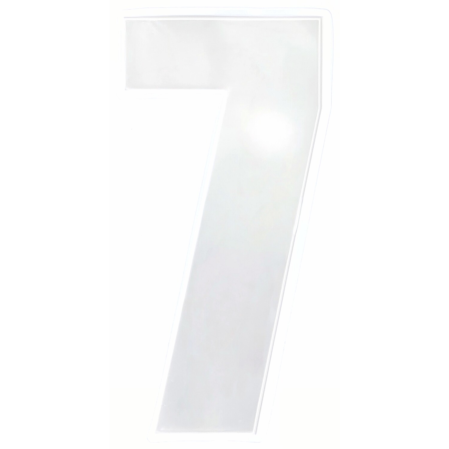 High Visibility Reflective Wheelie Bin Number White 7 Image 2