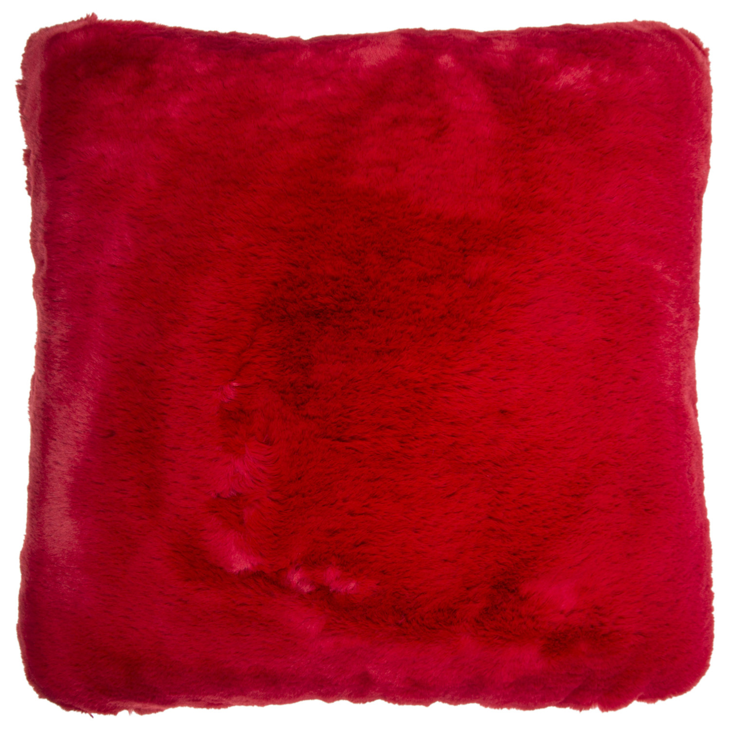Divante Red Rabbit Faux Fur Cushion 45cm Image