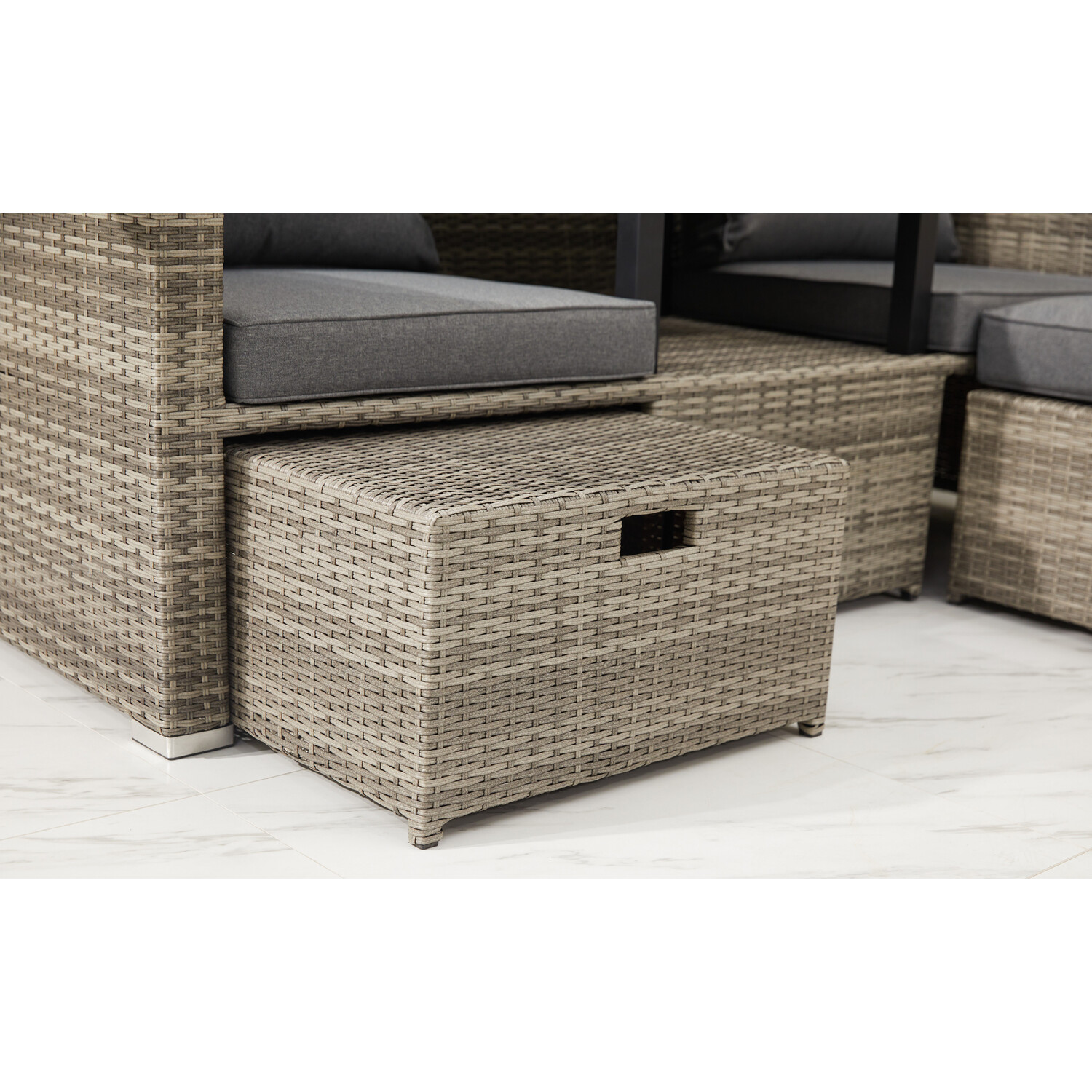 Malay Deluxe Malay New Hampshire 2 Seater Natural Transformer Patio Set Image 6