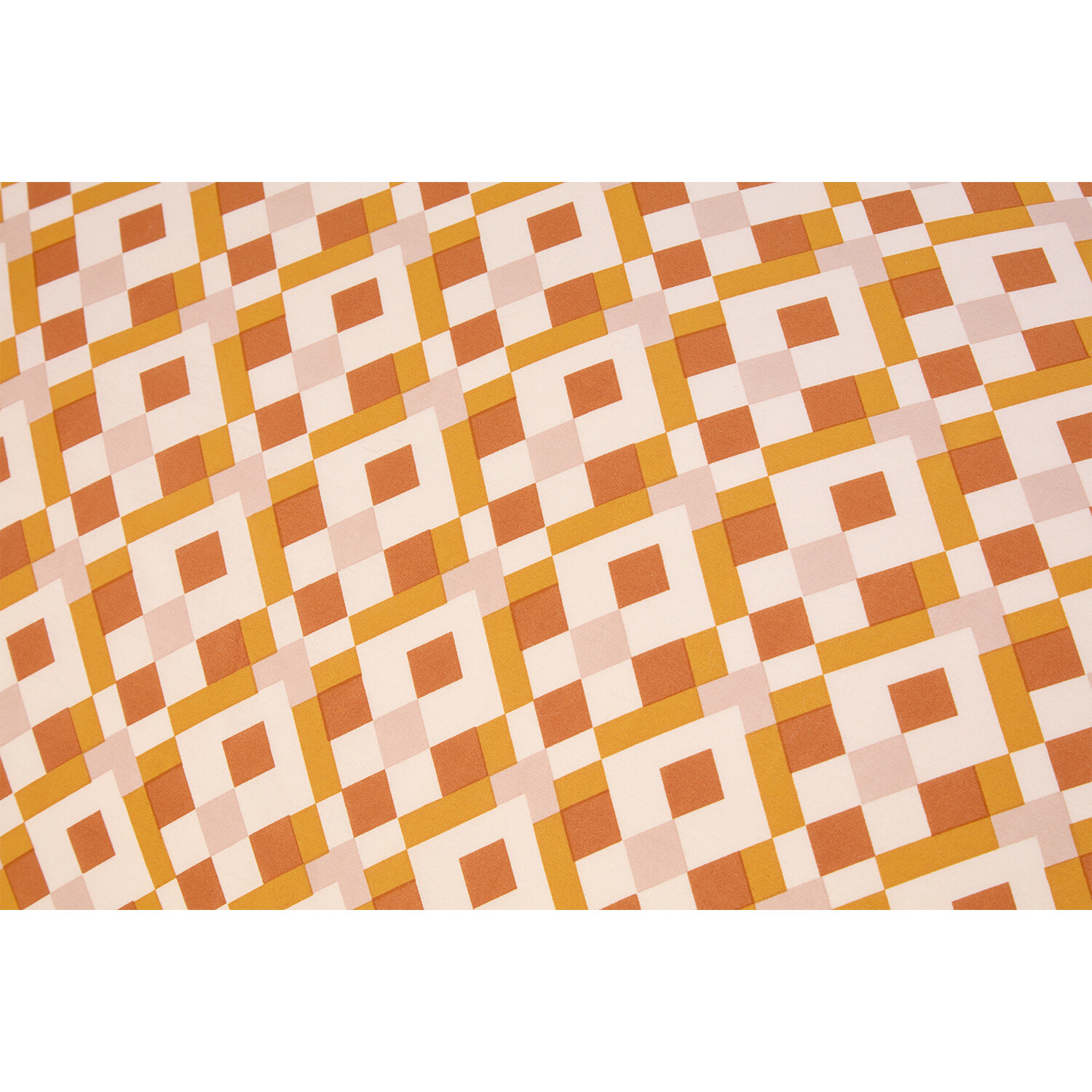 Dalton Reversible Geometric Duvet Set - Rust / Single Image 3