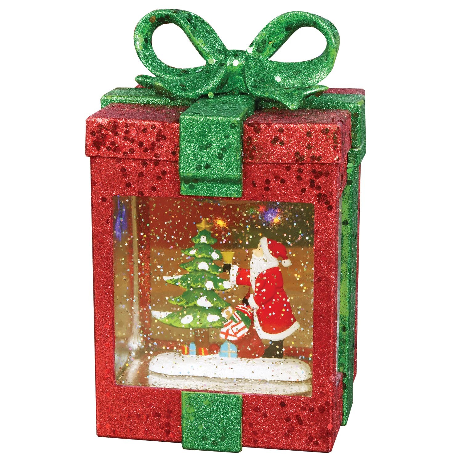 Warm White LED Acrylic Giftbox Christmas Decoration Image 1