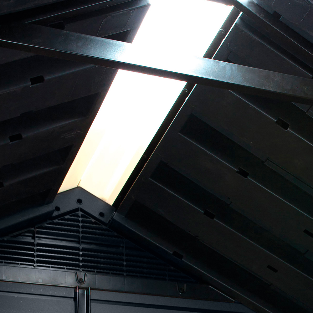 Keter Newton Plus 7 x 7.5ft Grey Steel Double Wall Shed Image 6