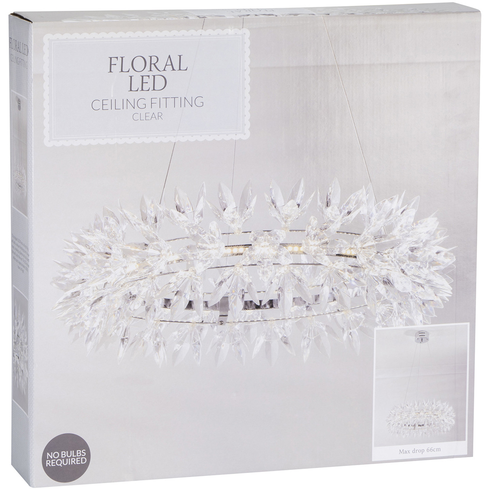 Floral Crystal Effect LED Ceiling Chandelier Image 3