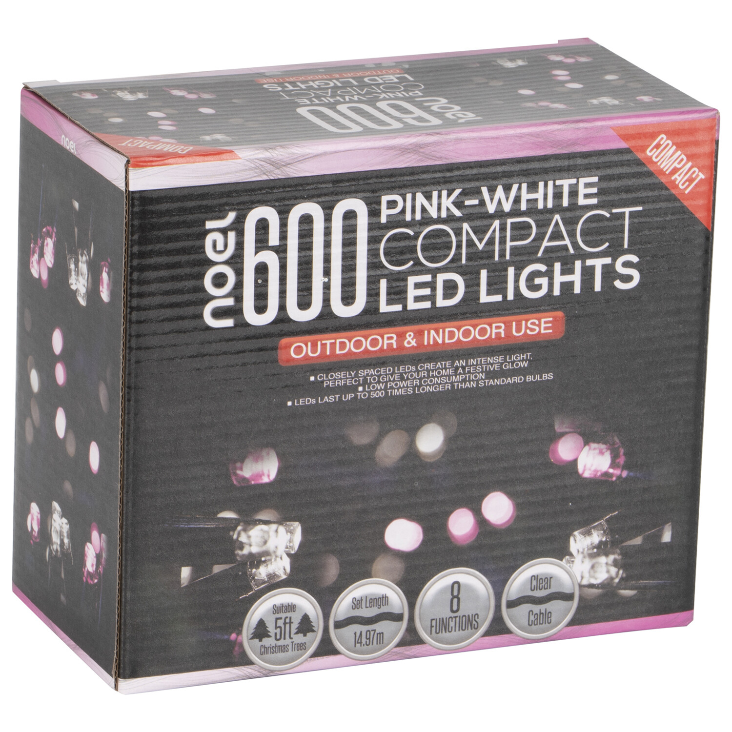 Compact LED Lights - Pink-White / 600 Image