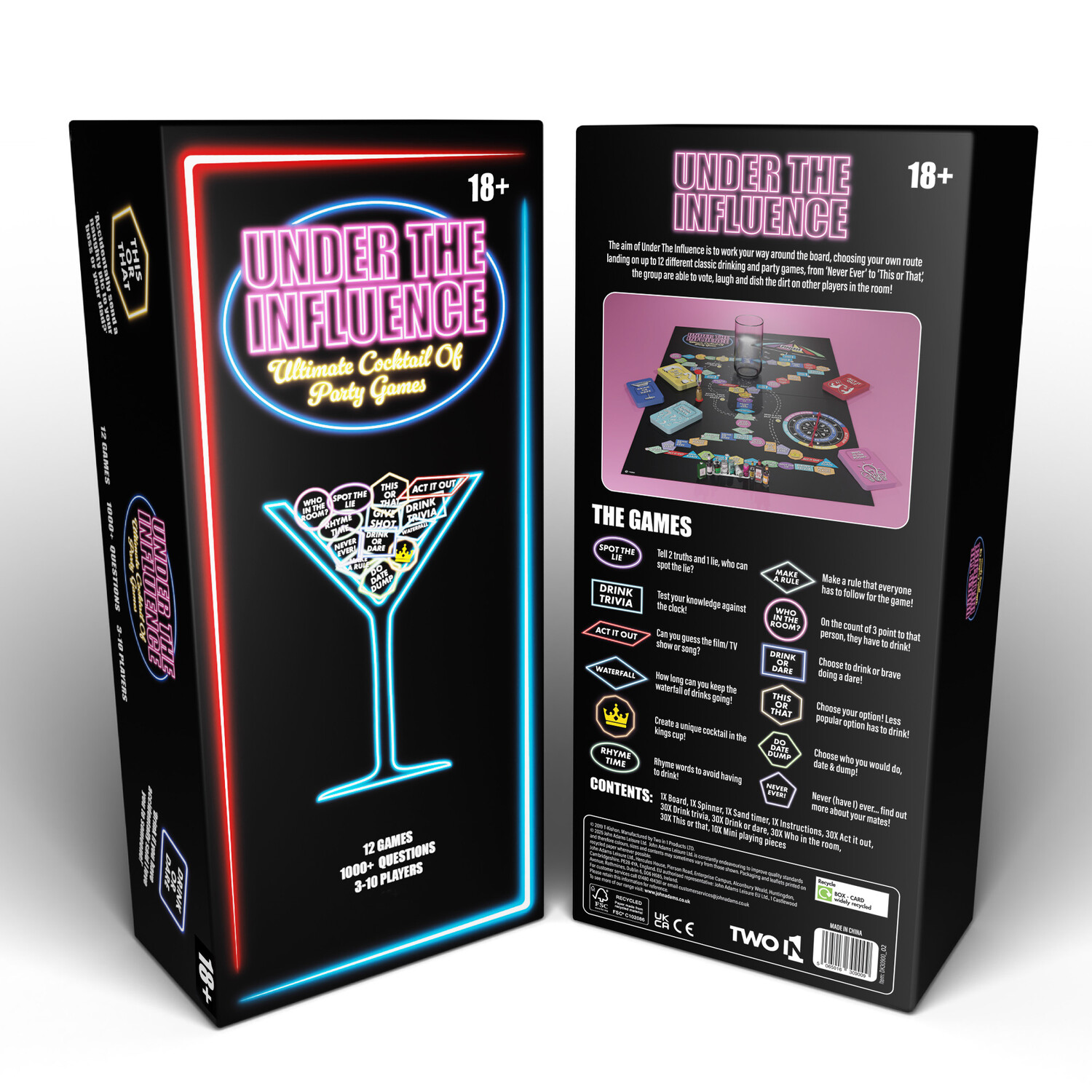 Under the Influence Party Game Black Image 1