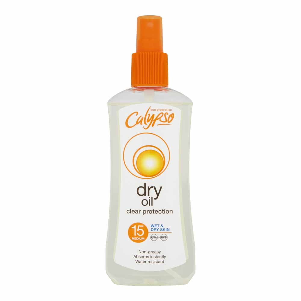 Calypso Dry Oil Spray Sun Protection SPF 15 200ml | Wilko