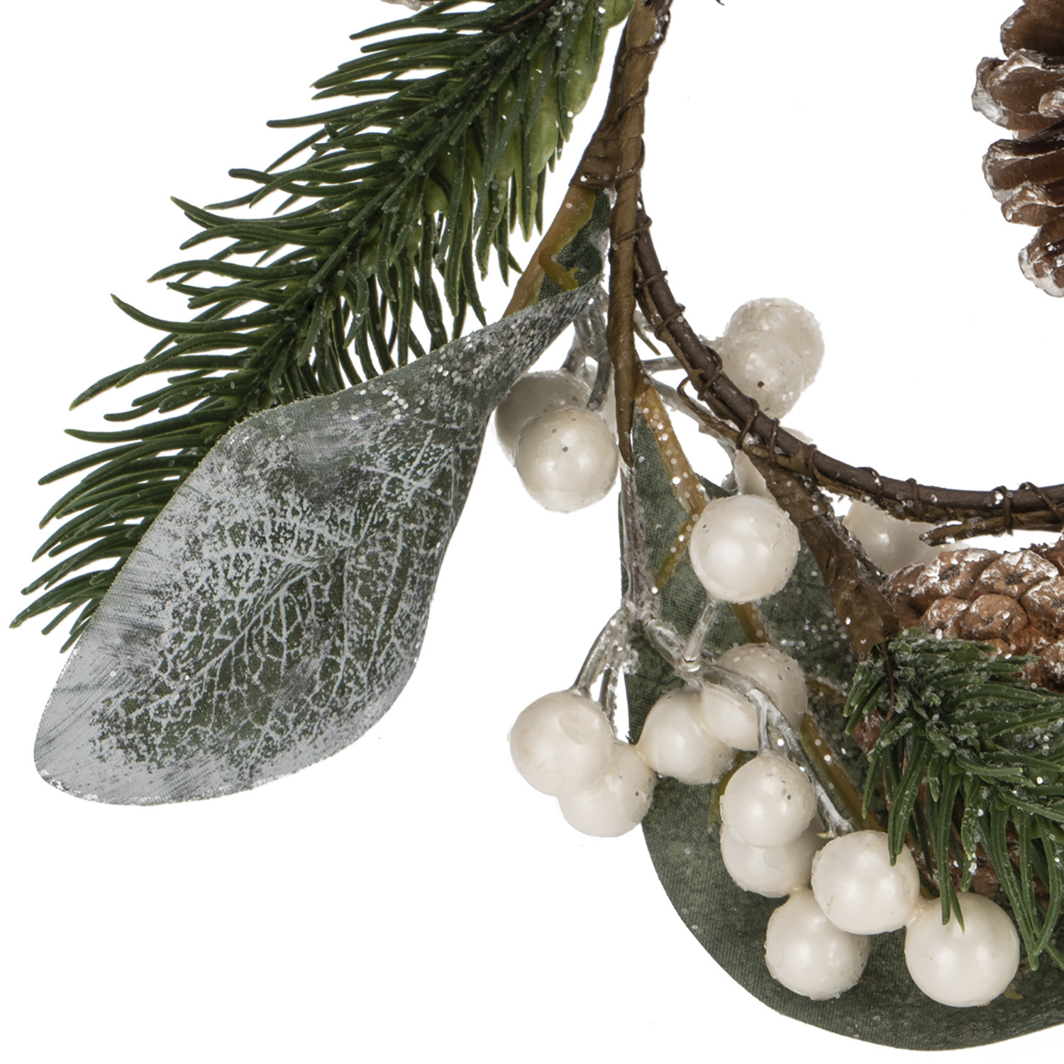 Berry And Pinecone Candle Ring - White Berries Image 2