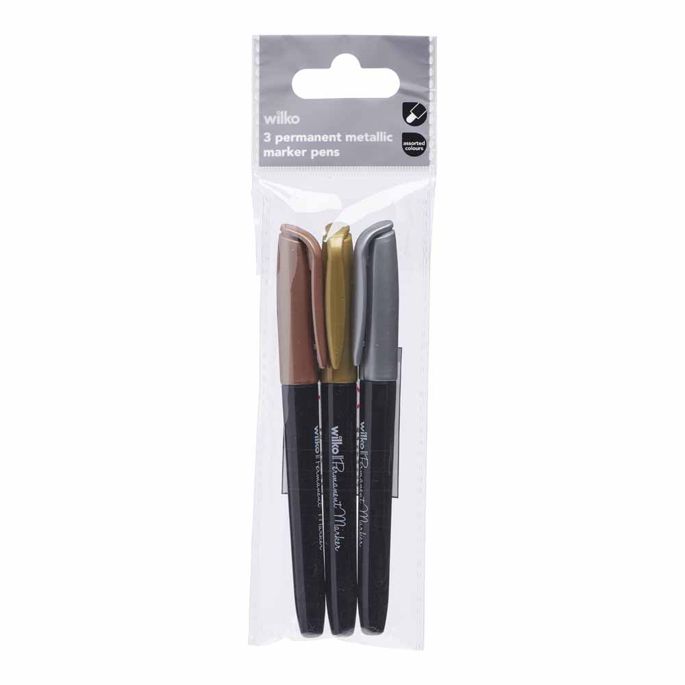 Wilko Metallic Marker 3 pack Wilko