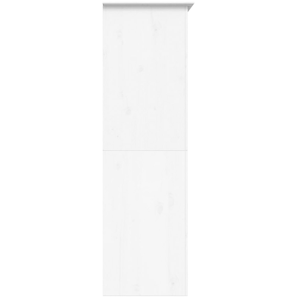 vidaXL Bodo 2 Door White Solid Wood Pine Wardrobe Image 5